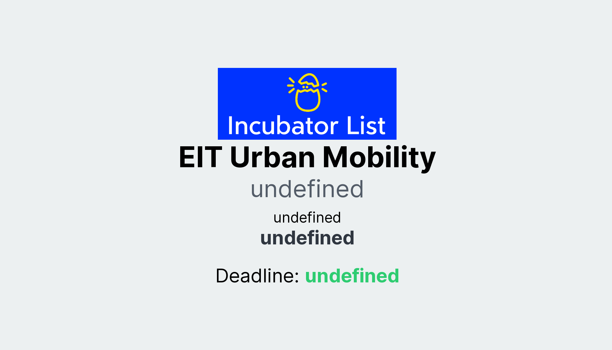 Eit Urban Mobility Key Information